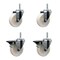 Service Caster 4 Inch Nylon Wheel Swivel 58 Inch Threaded Stem Caster Set 2 Brakes SCC SCC-TS20S414-NYS-58212-2-PLB-2 - alternate 1